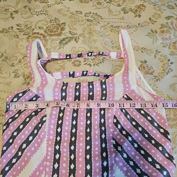 Free People Purple Print Sleeveless Mini Dress 100% Rayon Made in USA Size XS - Picture 2 of 7